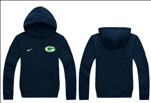 NFL Men's Nike Green Bay Packers Authentic Logo Pullover Hoodie - Navy